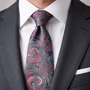 Tie 70s 80s 90s Y2K Mens Envoy Silk Floral Blue Red Beige 3.5 Wide 57 Long